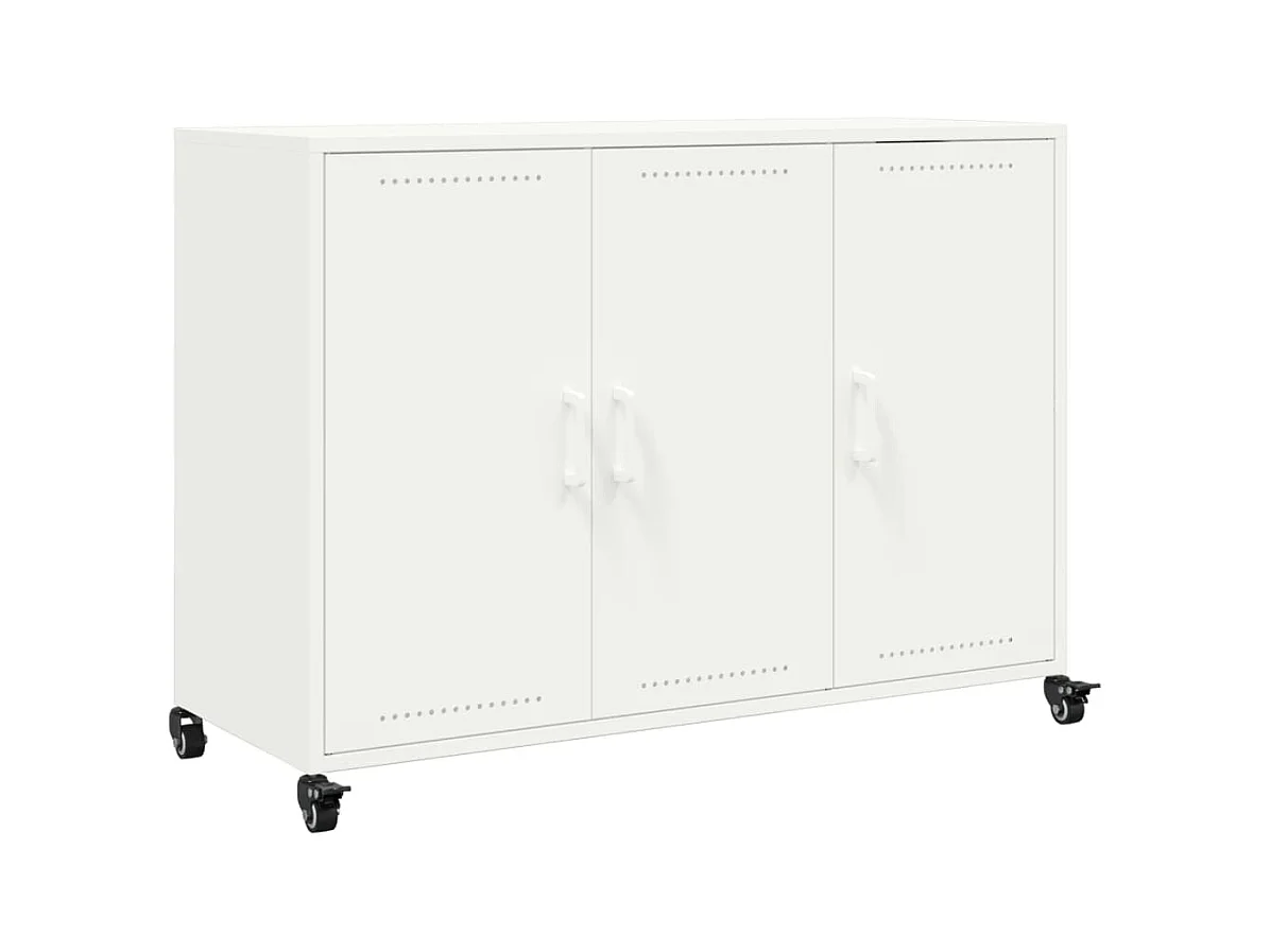 Buffet blanc 100,5x39x72 cm acier