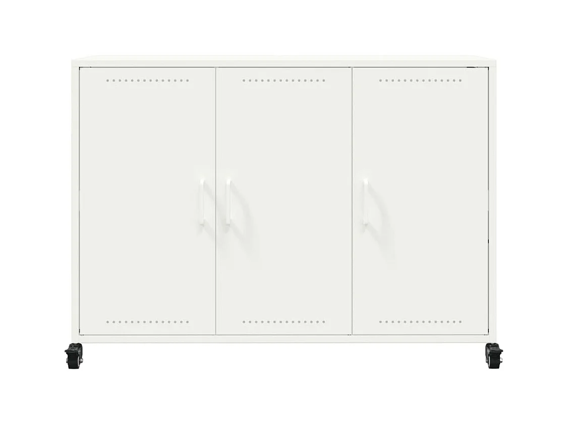 Buffet blanc 100,5x39x72 cm acier
