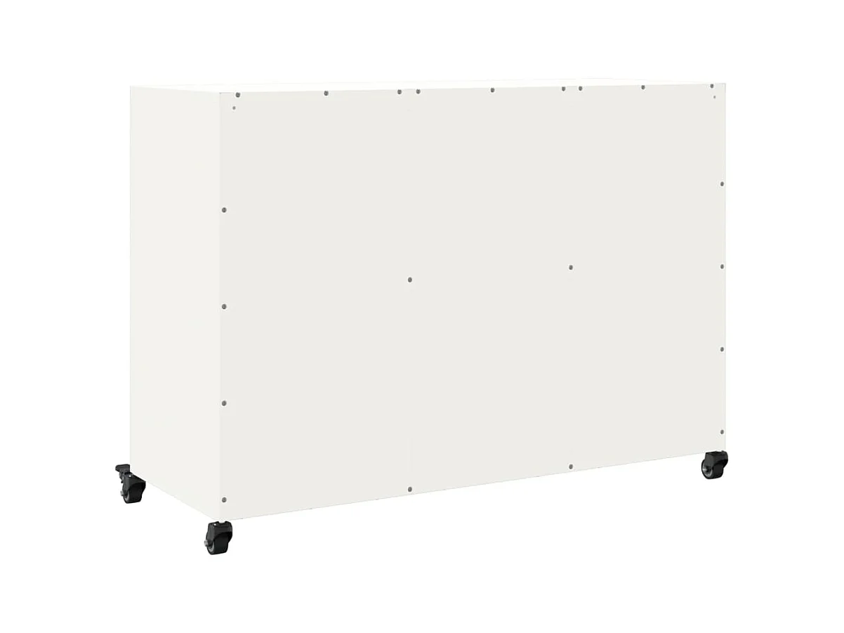Buffet blanc 100,5x39x72 cm acier