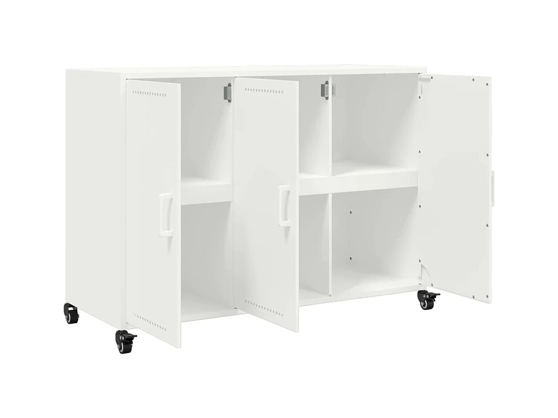 Buffet blanc 100,5x39x72 cm acier