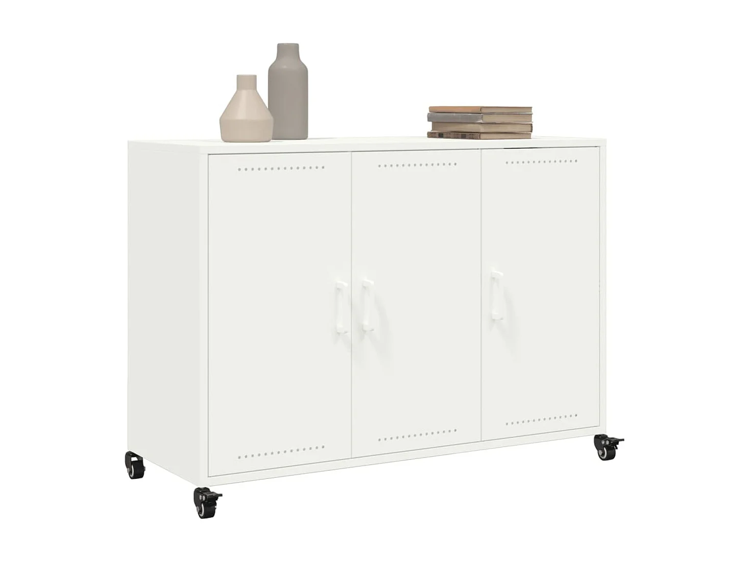 Buffet blanc 100,5x39x72 cm acier
