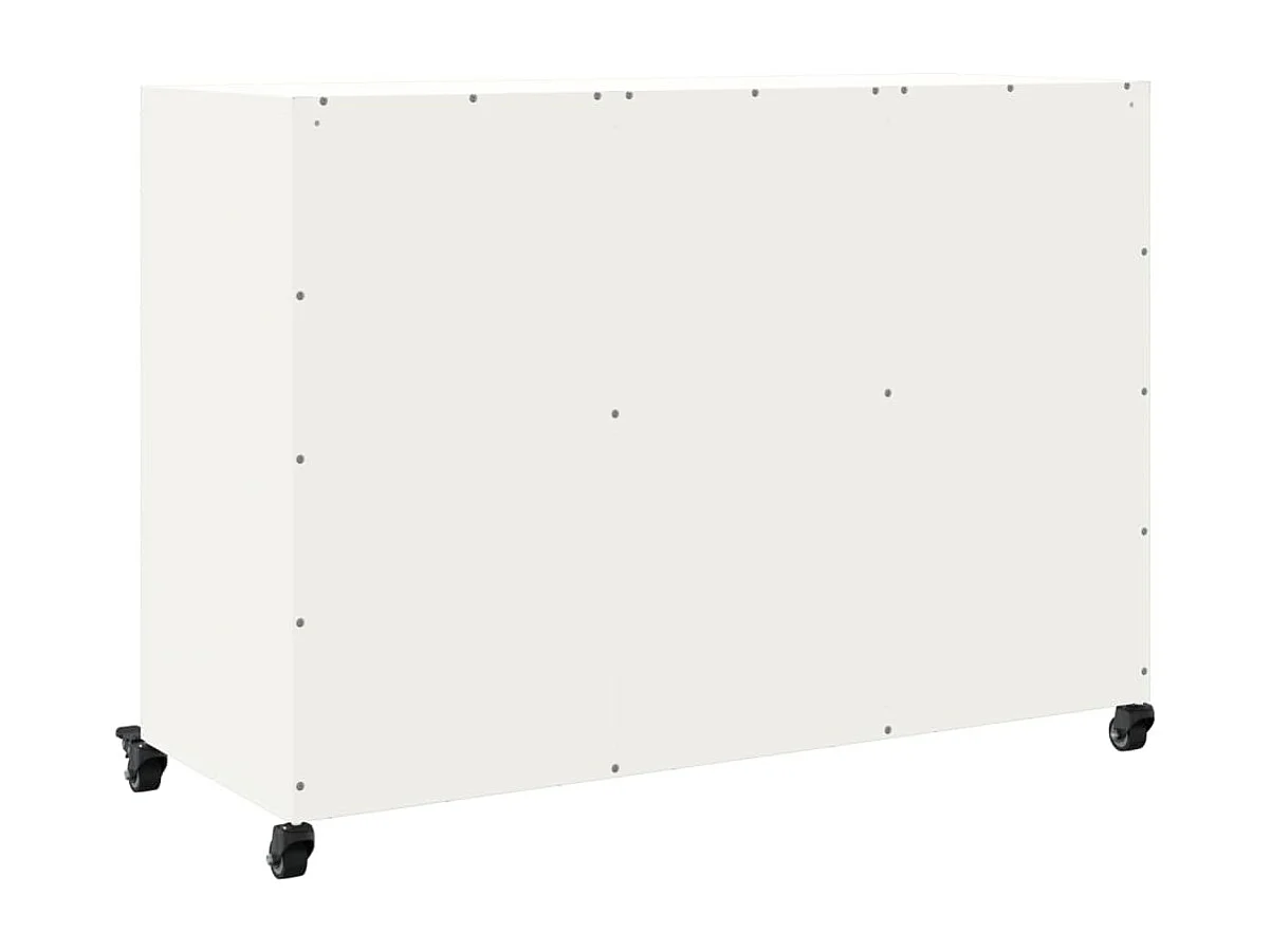 Buffet blanc 100,5x39x72 cm acier