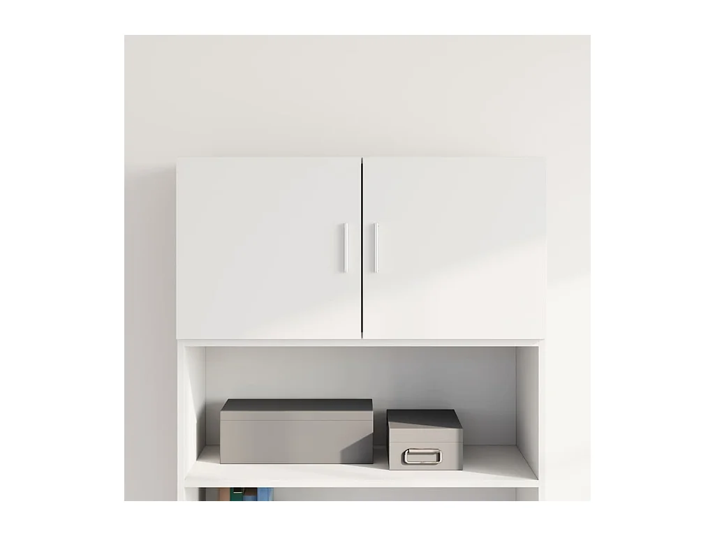 Witte wandkast 80x42,5x40 cm bewerkt hout