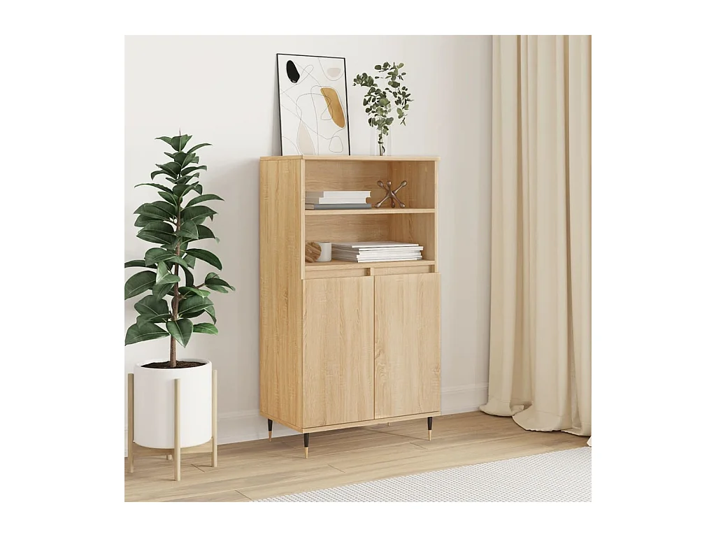 Buffet haut Chêne sonoma 60x36x110 cm Bois d'ingénierie