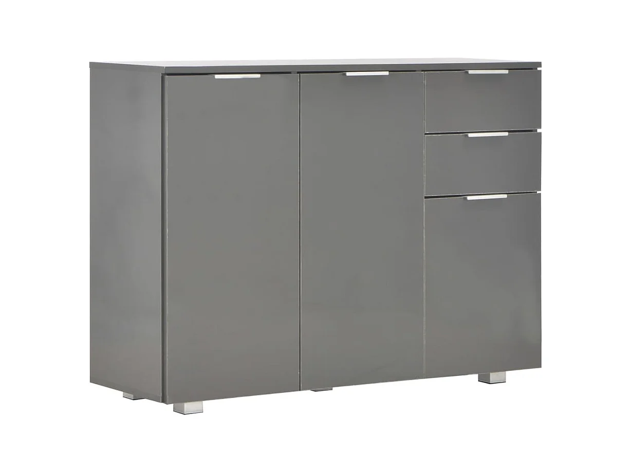 Buffet Gris brillant 107x35x80,5 cm