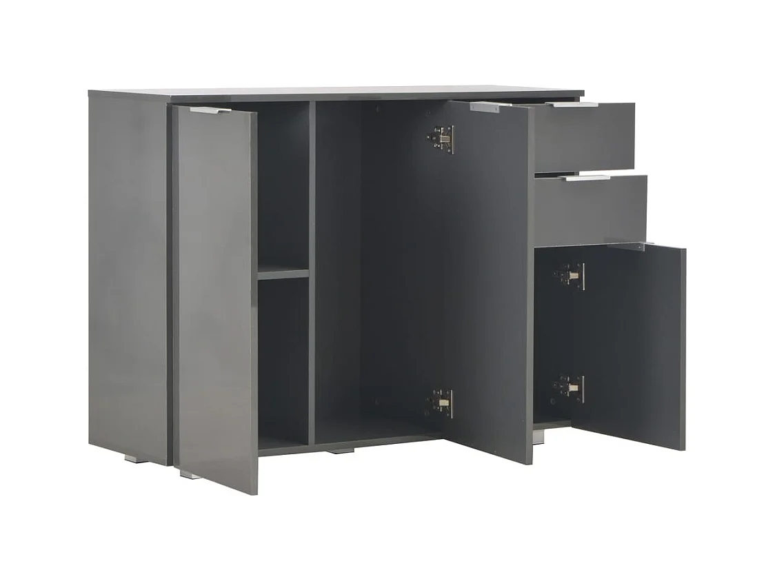 Buffet Gris brillant 107x35x80,5 cm
