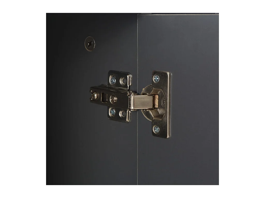 Buffet Gris brillant 107x35x80,5 cm