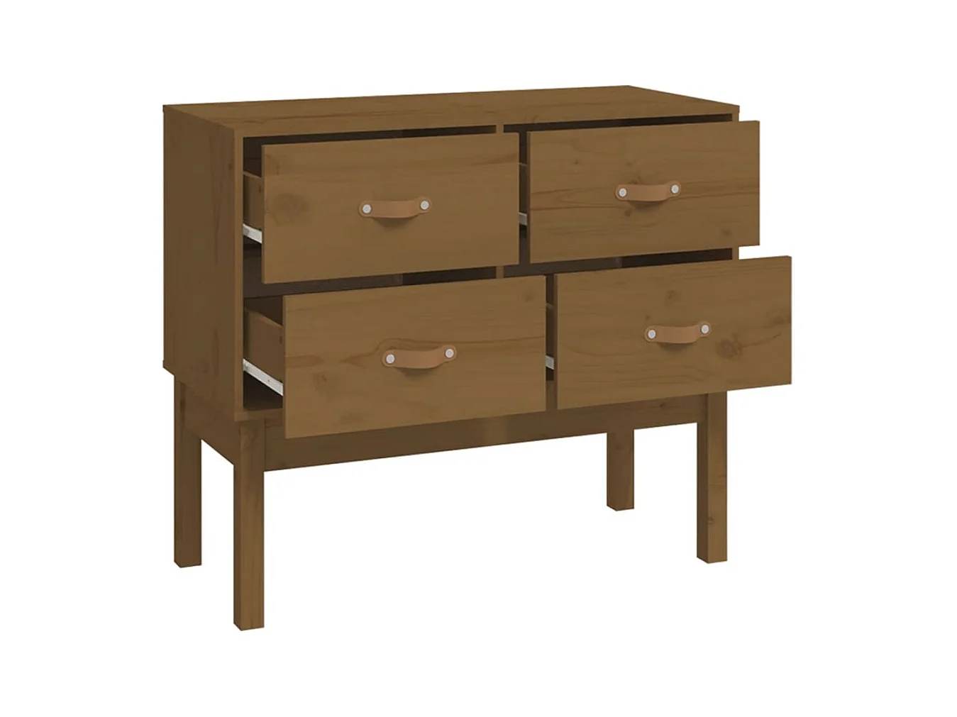 Armoire console Marron miel 90x40x78 cm Bois de pin solide