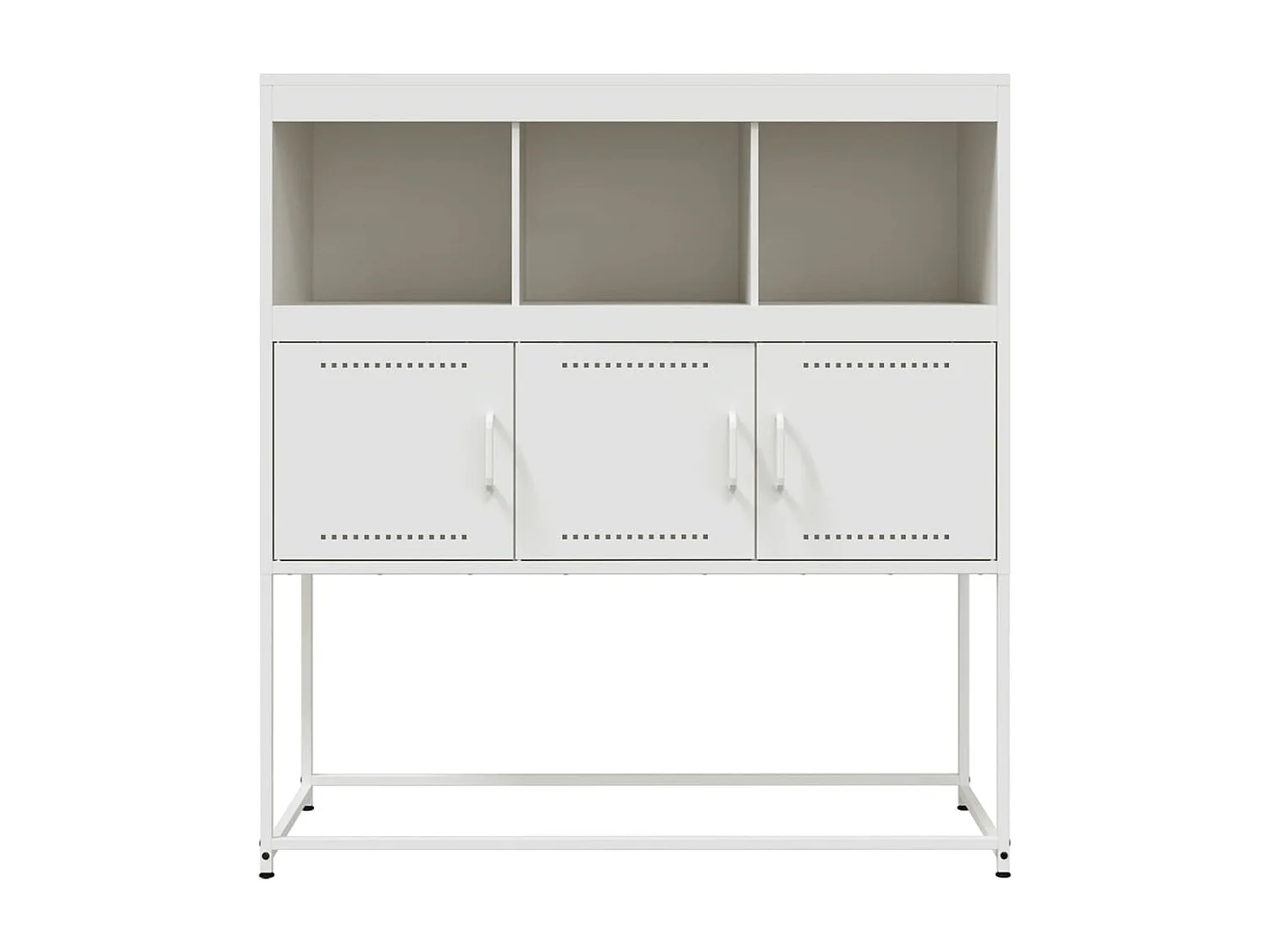 Buffet blanc 100,5x39x107 cm acier