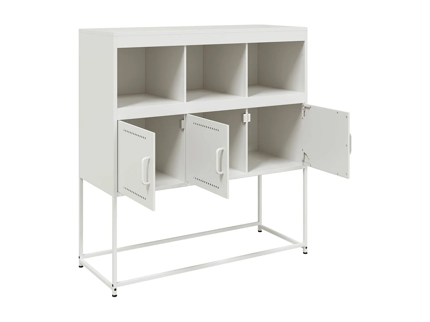 Buffet blanc 100,5x39x107 cm acier