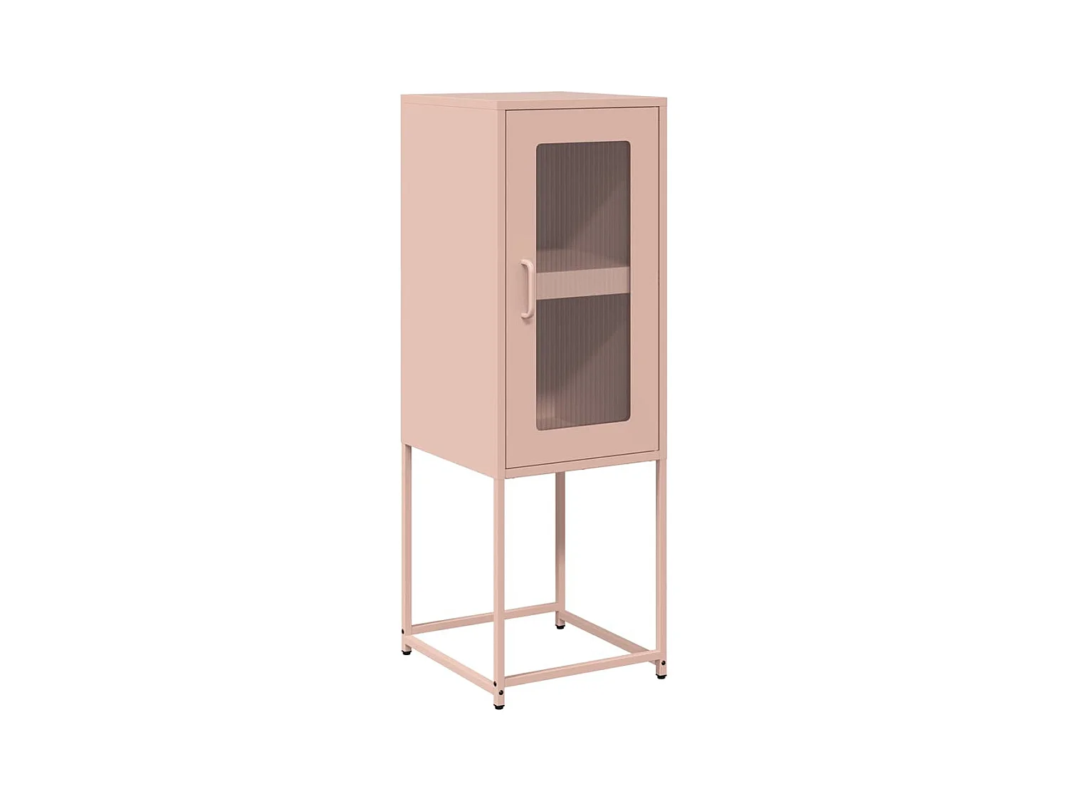 Buffet rose 36x39x107 cm acier laminé à froid