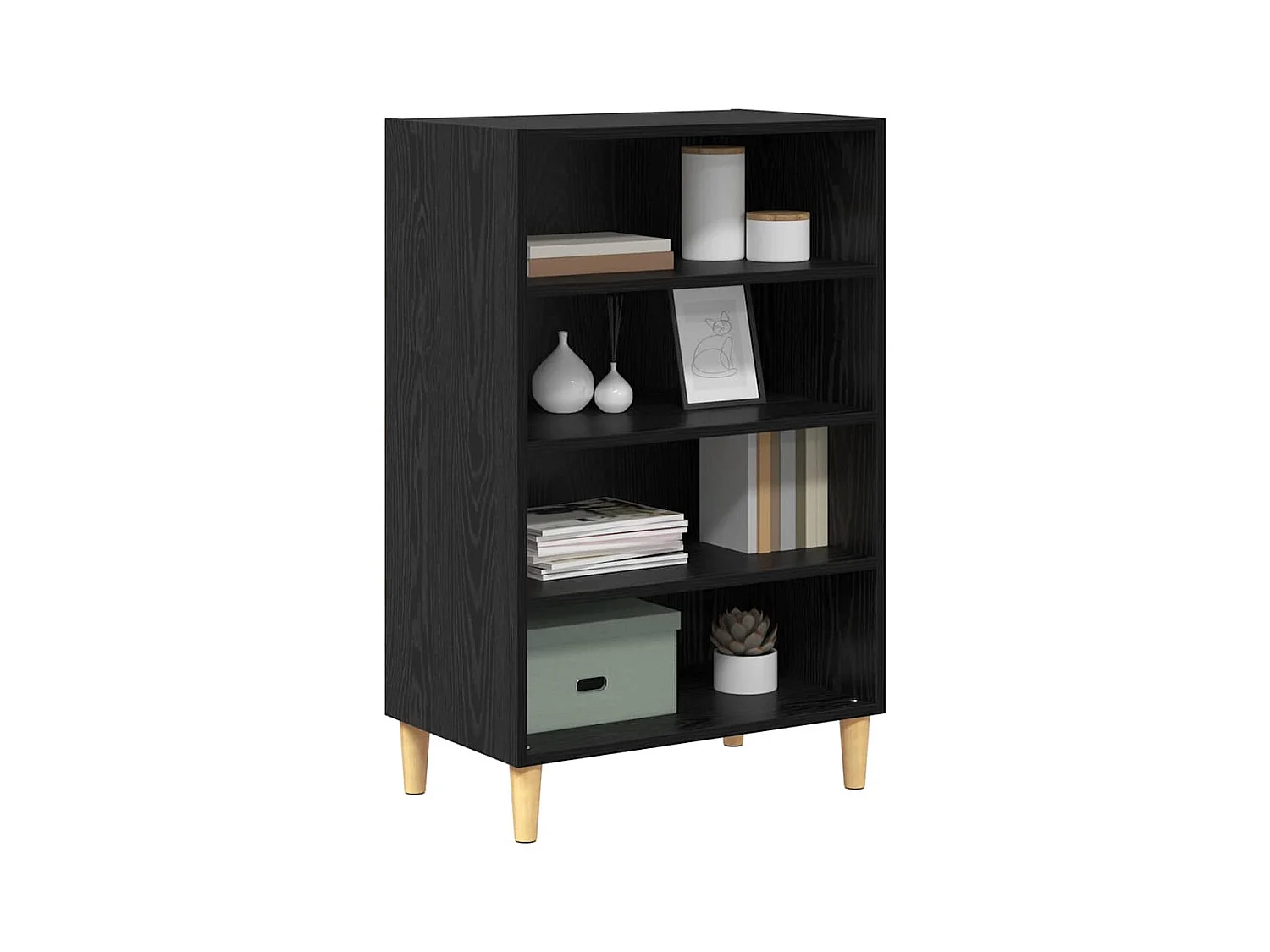 Buffet Chêne noir 57 x 35 x 90 cm Bois d'ingénierie