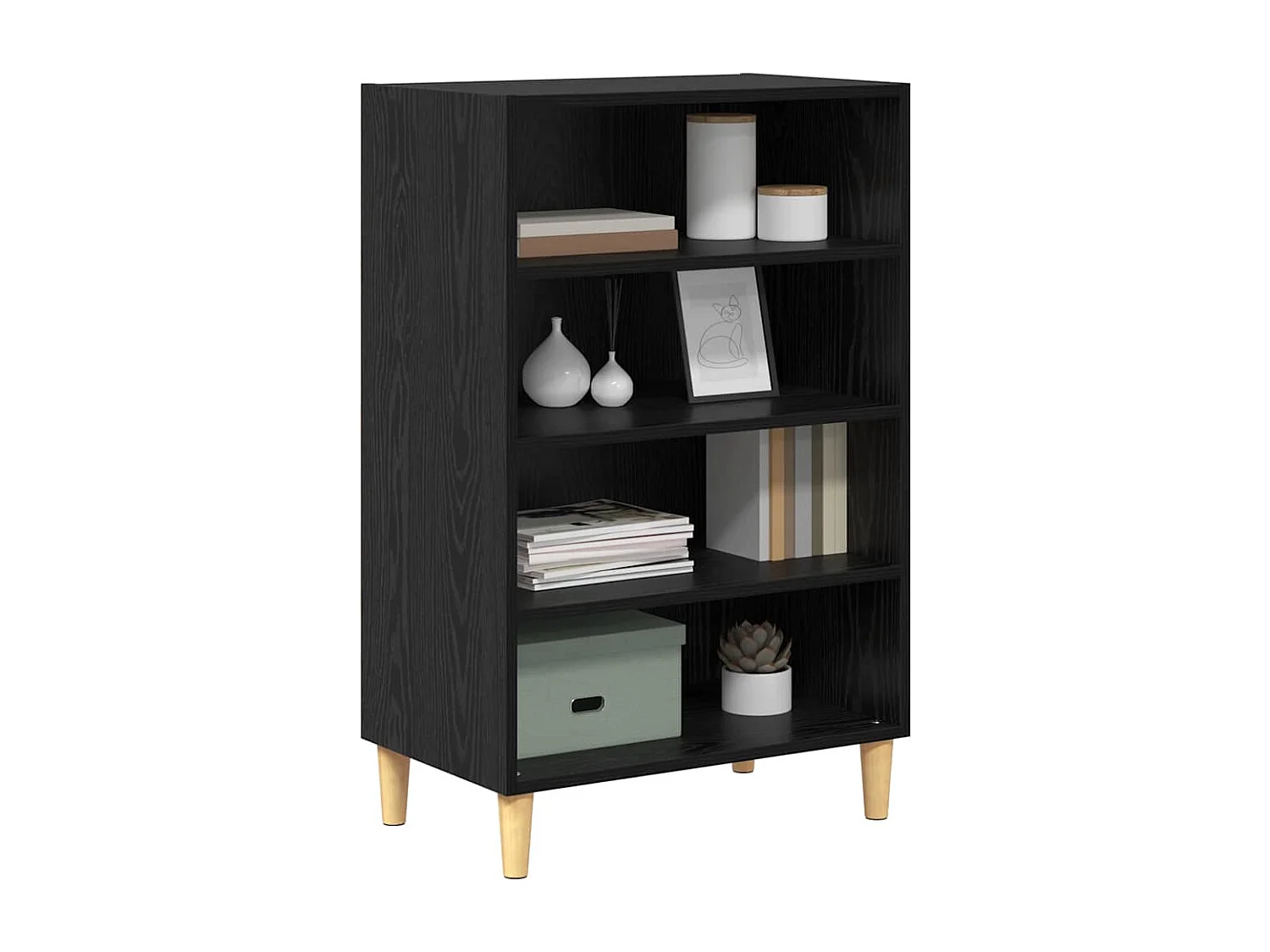 Buffet Chêne noir 57 x 35 x 90 cm Bois d'ingénierie