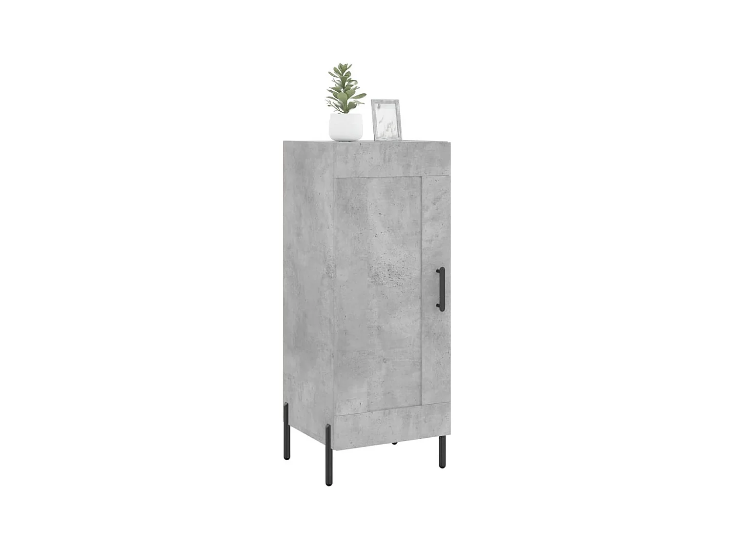Buffet Gris béton 34,5x34x90 cm Bois d'ingénierie