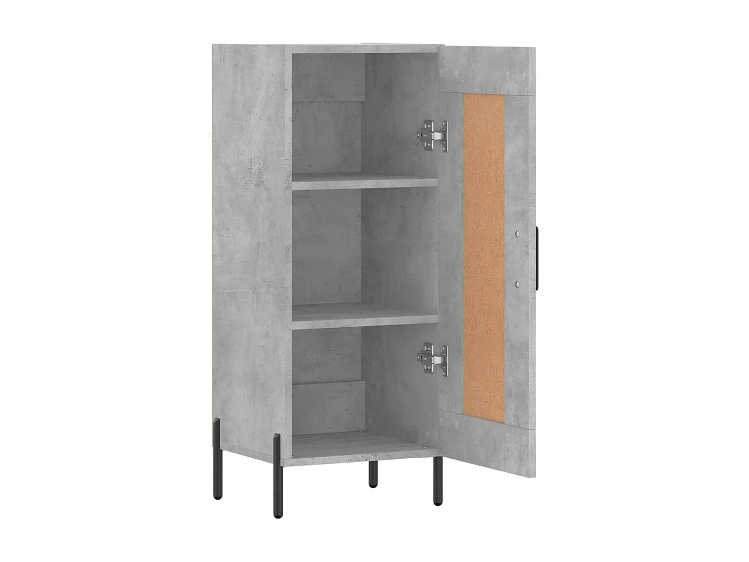 Credenza grigio cemento 34,5x34x90 cm in legno ingegnerizzato