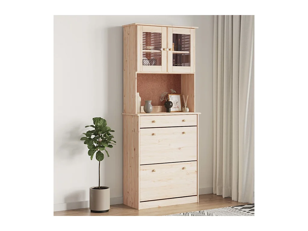 Buffet ALTA 77x35x188 cm bois massif de pin