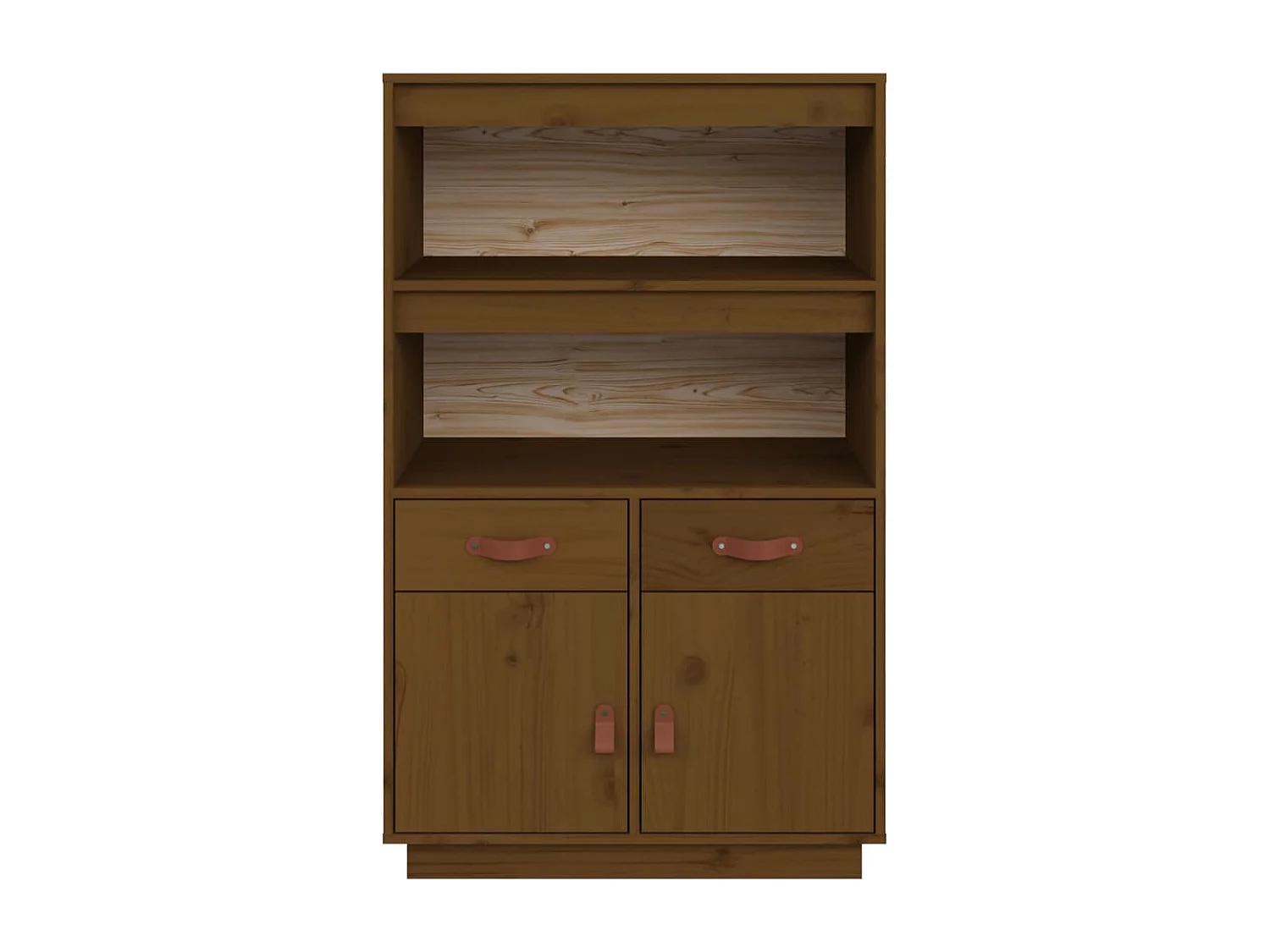 Buffet haut Marron miel 67x40x108,5 cm Bois massif de pin