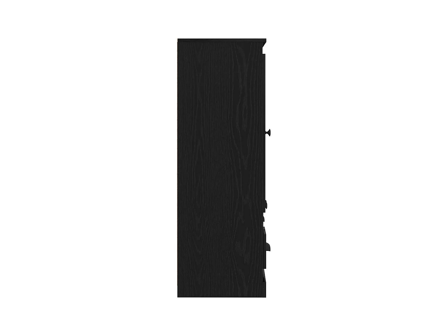 Haute armoire en chêne noir 132x35,5x103,5 cm en bois d'ingénierie