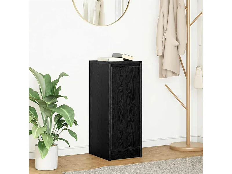 Buffet chêne noir 29,5x34x76 cm bois d'ingénierie
