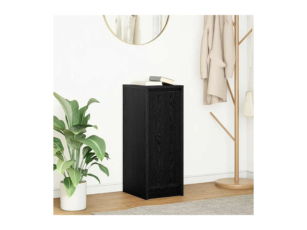 Buffet chêne noir 29,5x34x76 cm bois d'ingénierie