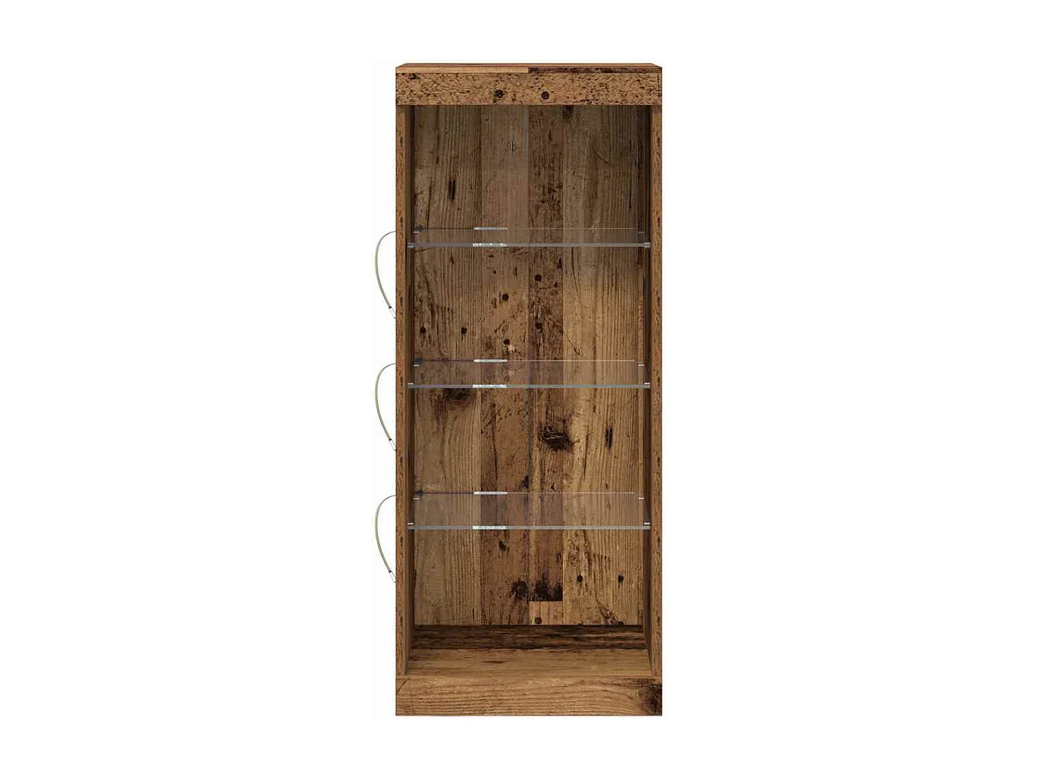 Buffet avec lumières LED Bois ancien 41x37x100 cm