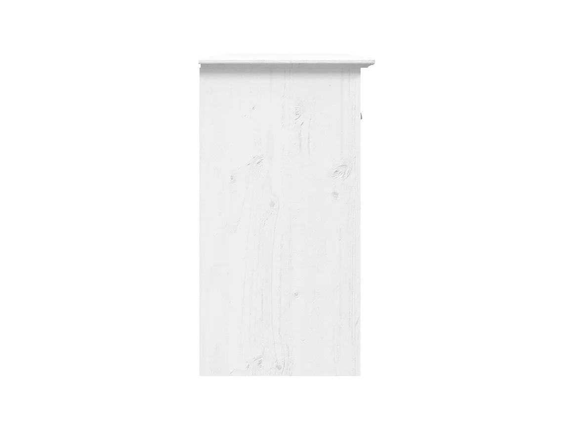 Buffet BODO blanc 115,5x44x80 cm bois massif de pin