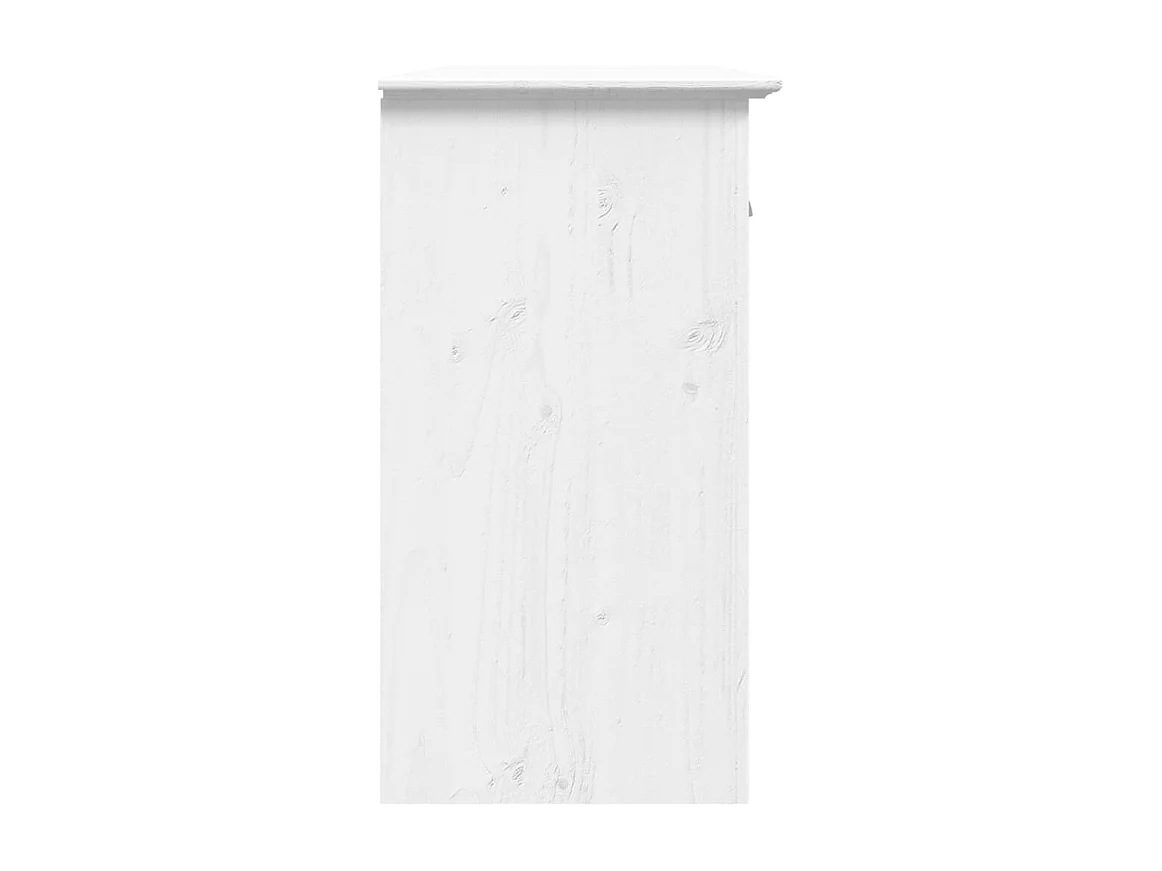 Buffet BODO blanc 115,5x44x80 cm bois massif de pin