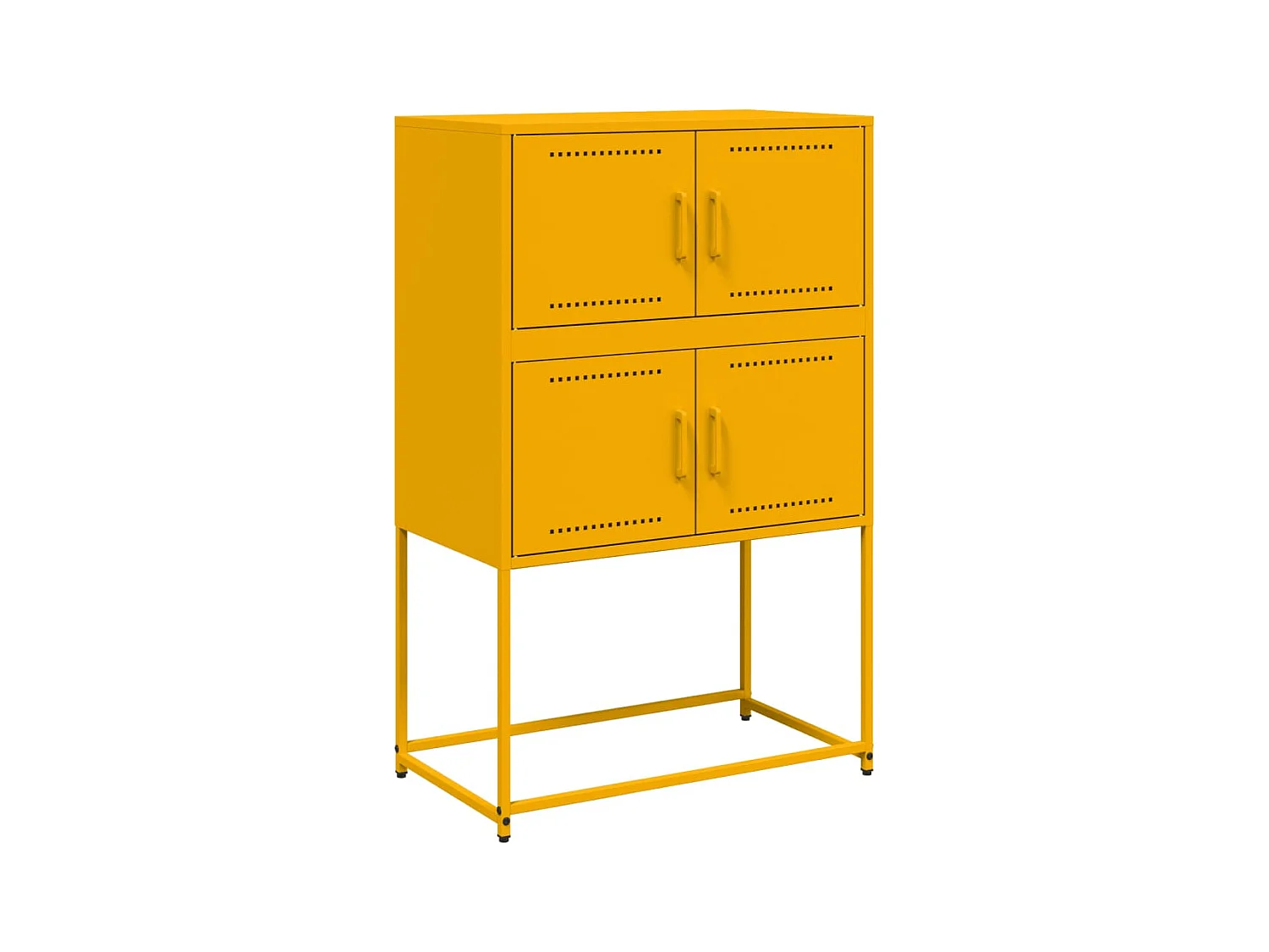 Buffet jaune moutarde 68,5x38,5x107 cm acier