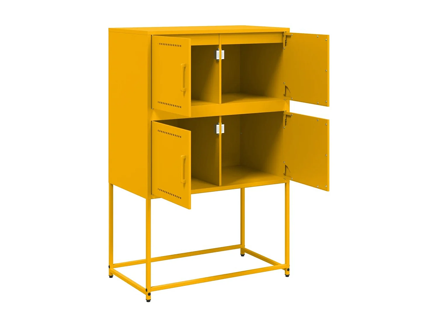 Buffet jaune moutarde 68,5x38,5x107 cm acier