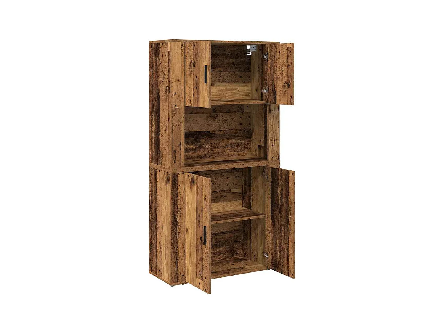 Buffet en bois ancien 80x33x150 cm en bois reconstitué