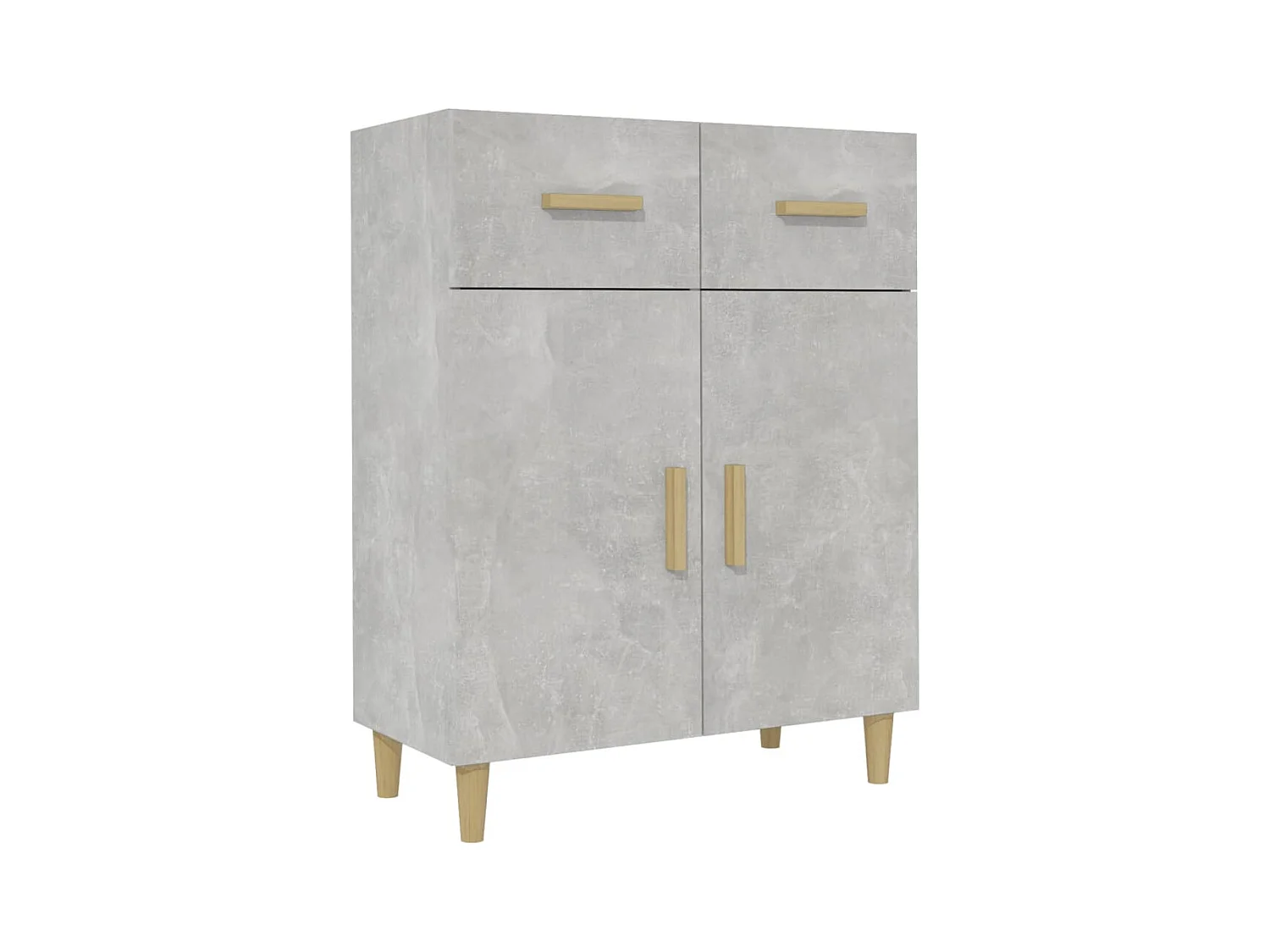 Betongraues Sideboard 69,5 x 34 x 89 cm, Holzwerkstoff