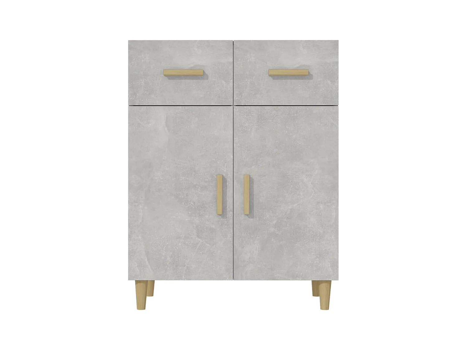 Betongraues Sideboard 69,5 x 34 x 89 cm, Holzwerkstoff