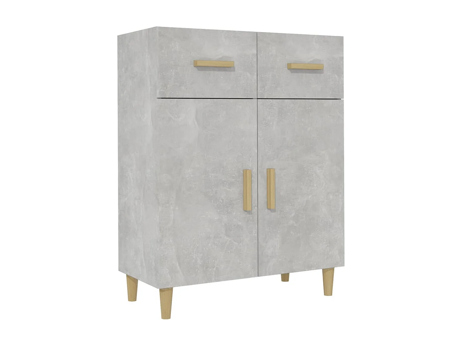 Credenza grigio cemento 69,5x34x89 cm in legno ingegnerizzato