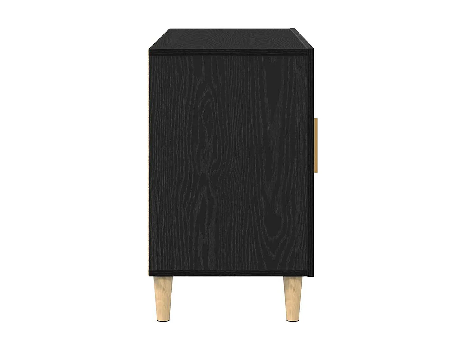 Credenza in rovere nero 100x36x60 cm in legno ingegnerizzato