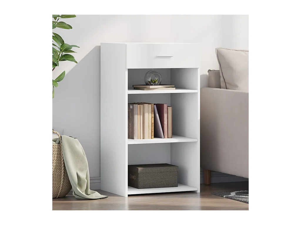 Buffet blanc 50x42,5x93 cm bois d'ingénierie