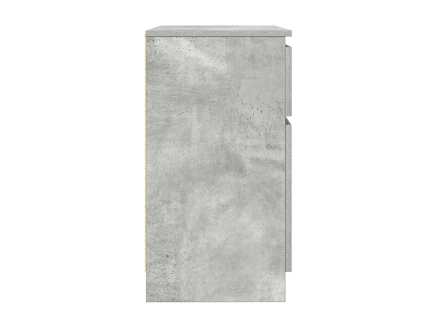 Buffet avec tiroir gris béton 71x35x65 cm bois d'ingénierie