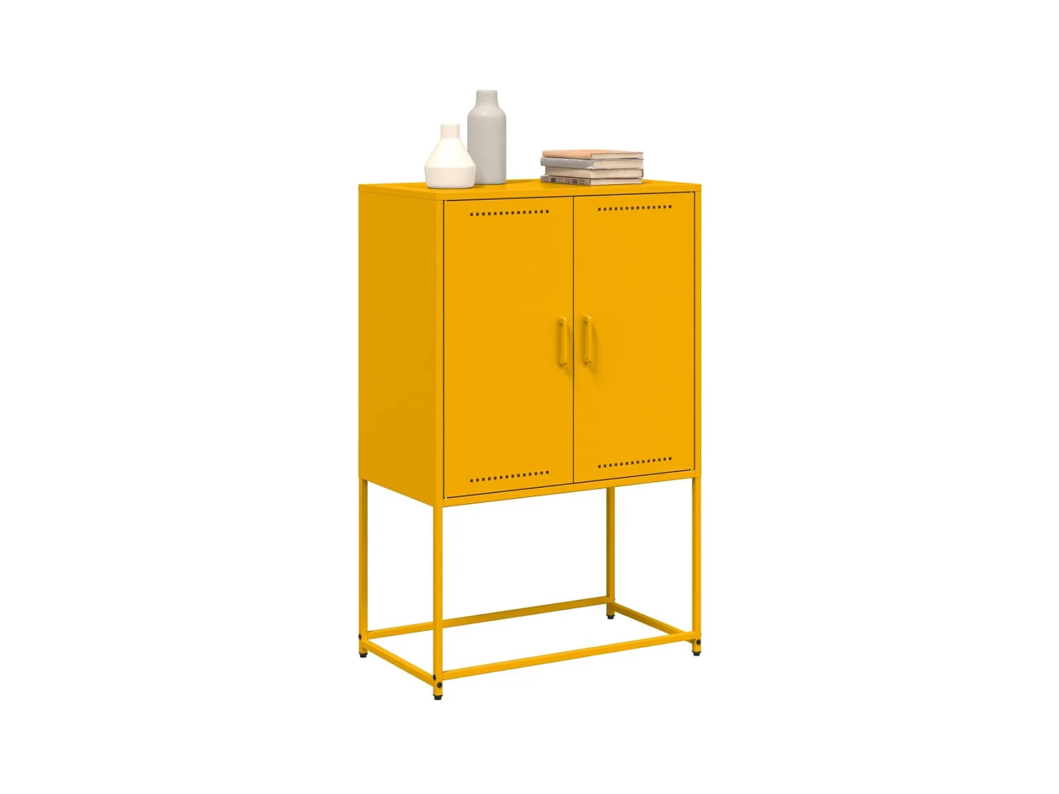 Buffet haut jaune moutarde 68,5x38,5x107 cm acier