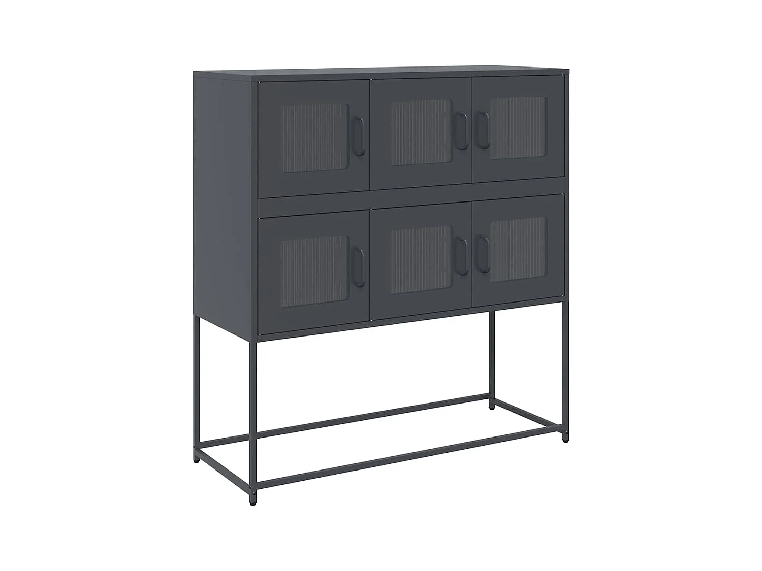 Buffet anthracite 100,5x39x107 cm acier laminé à froid