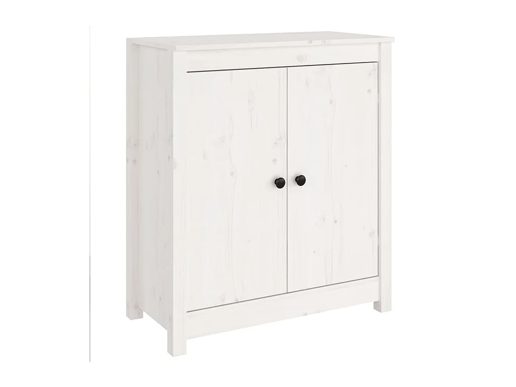 Buffets 2 pcs blanc 70x35x80 cm bois massif de pin