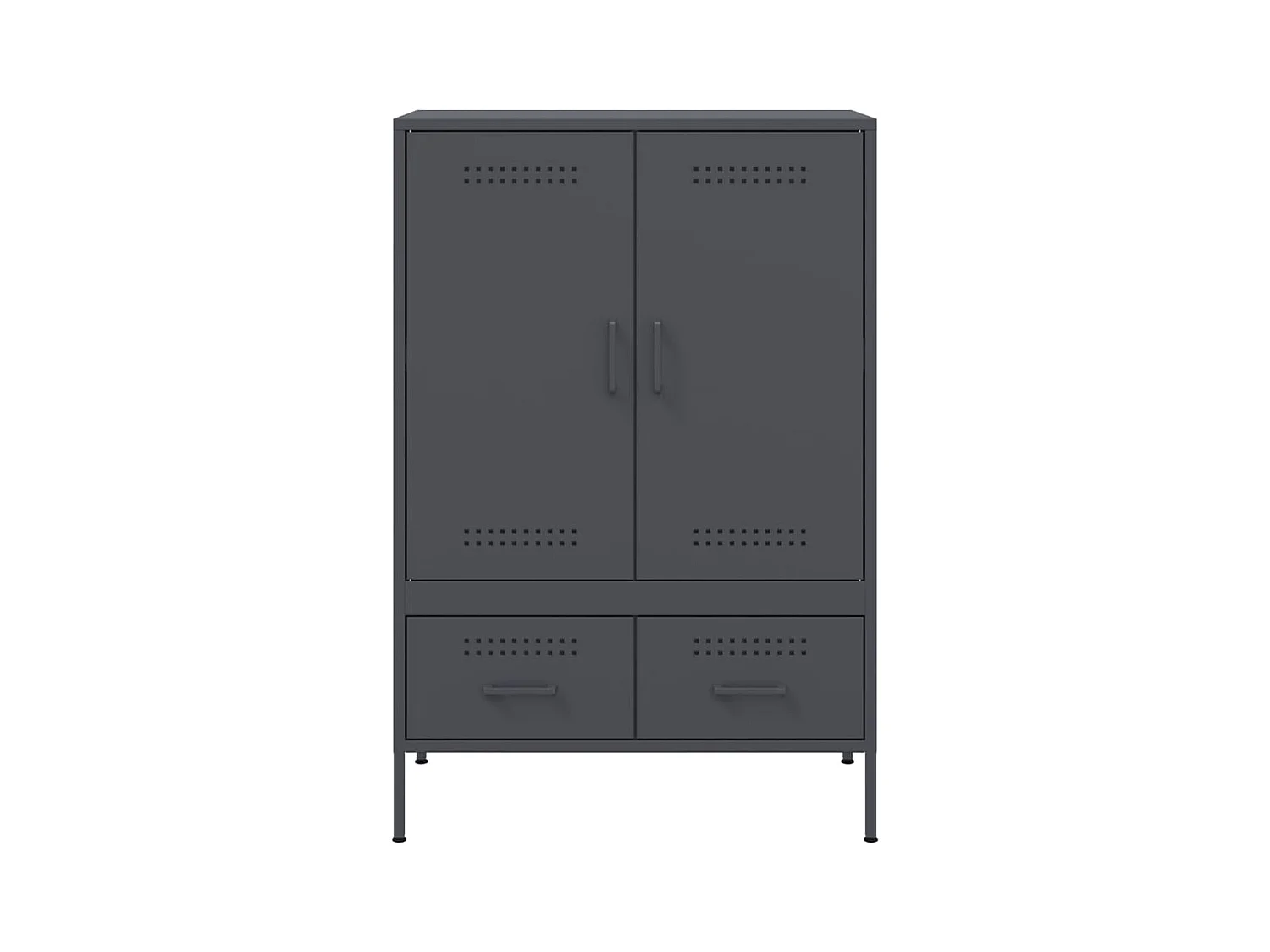 Buffet haut anthracite 68x39x101,5 cm acier