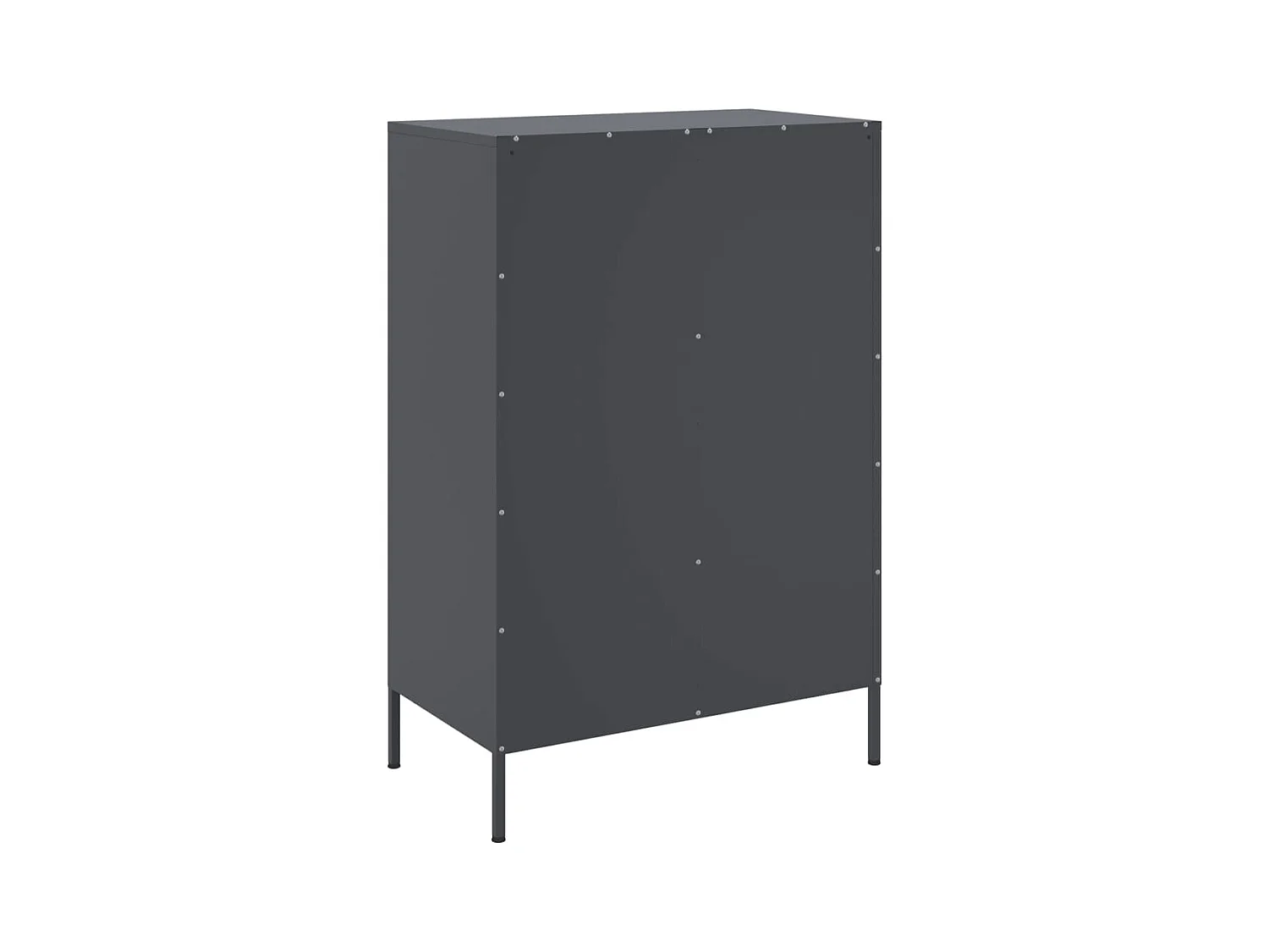 Buffet haut anthracite 68x39x101,5 cm acier