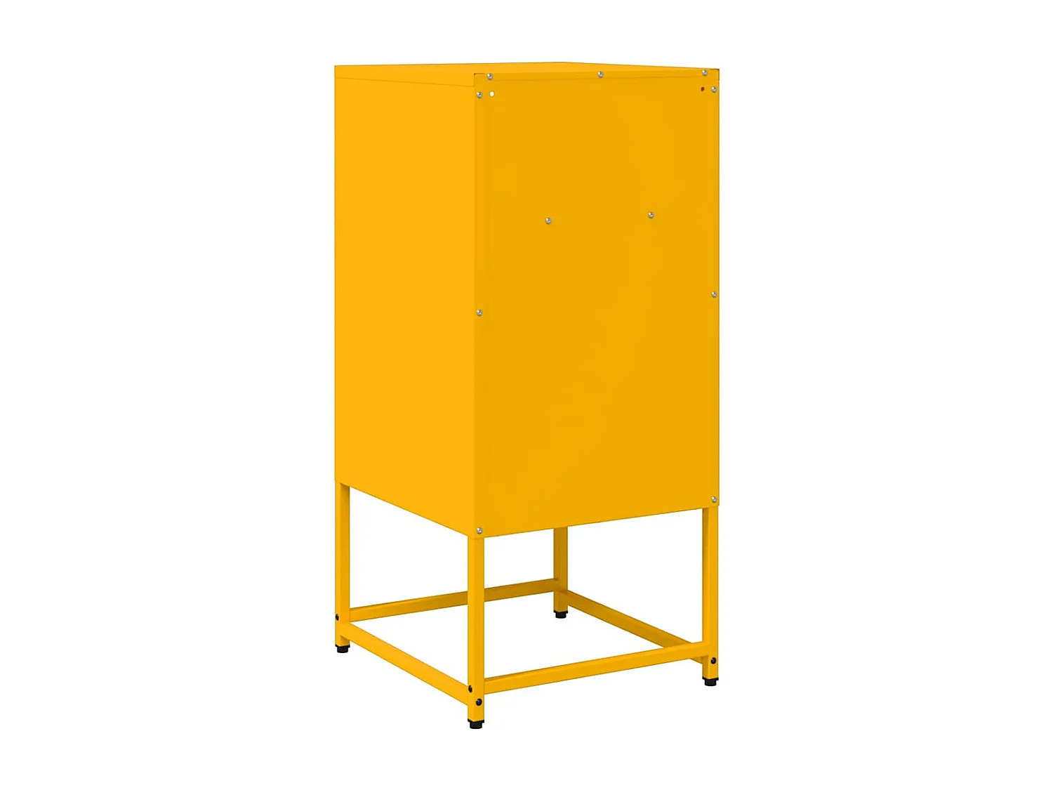 Table de chevet jaune moutarde 36x39x78 cm acier laminé à froid