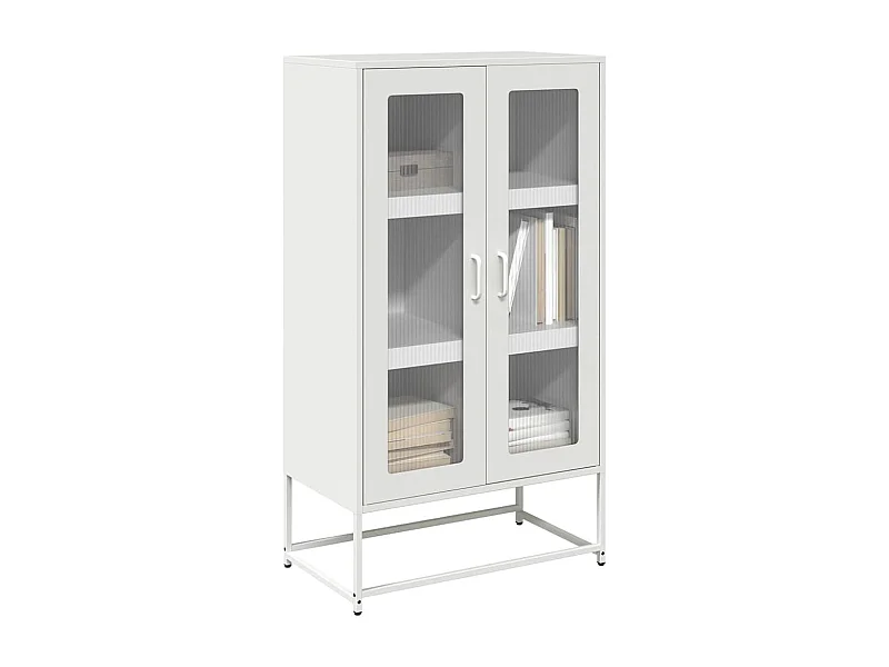 Buffet haut blanc 68x39x123 cm acier