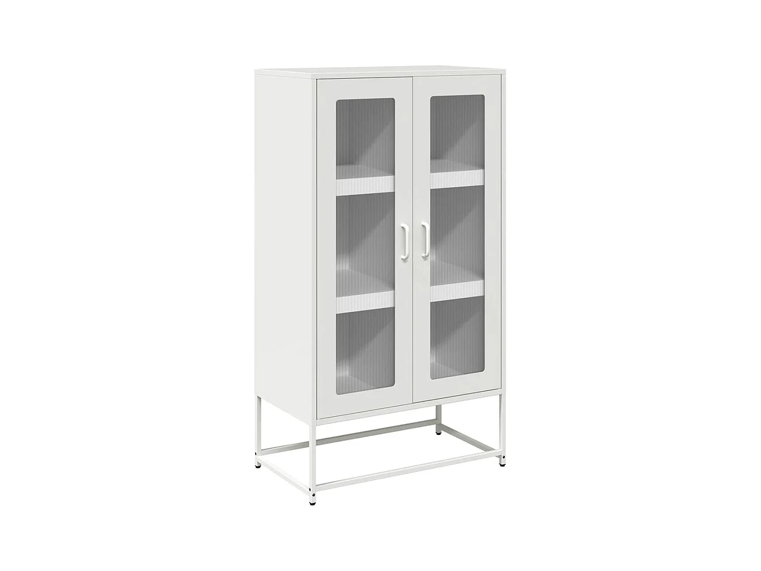 Buffet haut blanc 68x39x123 cm acier
