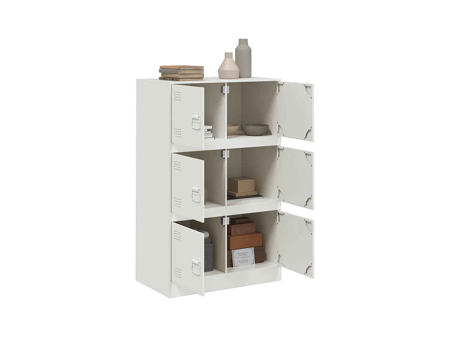 Buffet blanc 67x39x107 cm acier