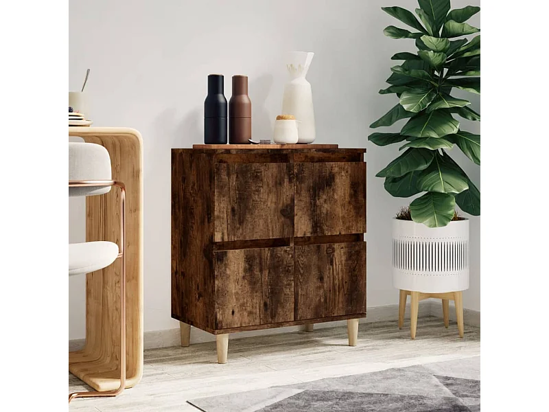 Credenza in rovere affumicato 60x35x70 cm in legno ingegnerizzato