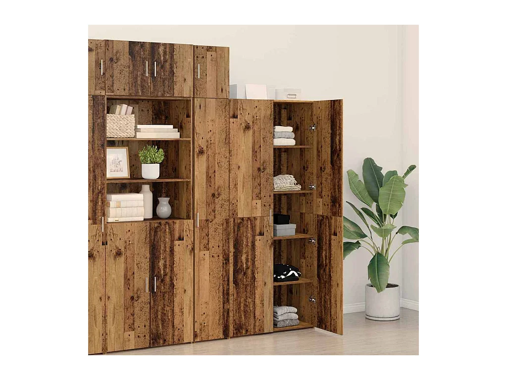 Buffet en Bois Ancien 40x42,5x185 cm Bois reconstitué