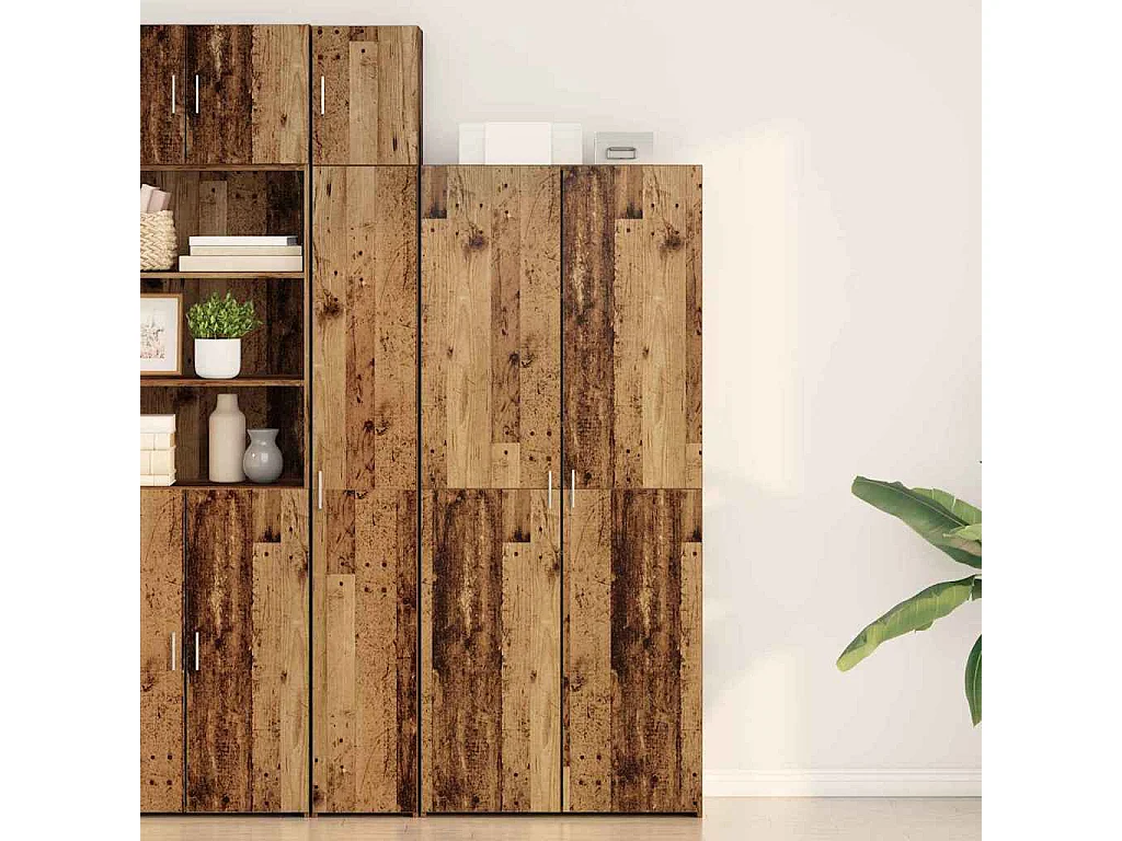 Buffet en Bois Ancien 40x42,5x185 cm Bois reconstitué