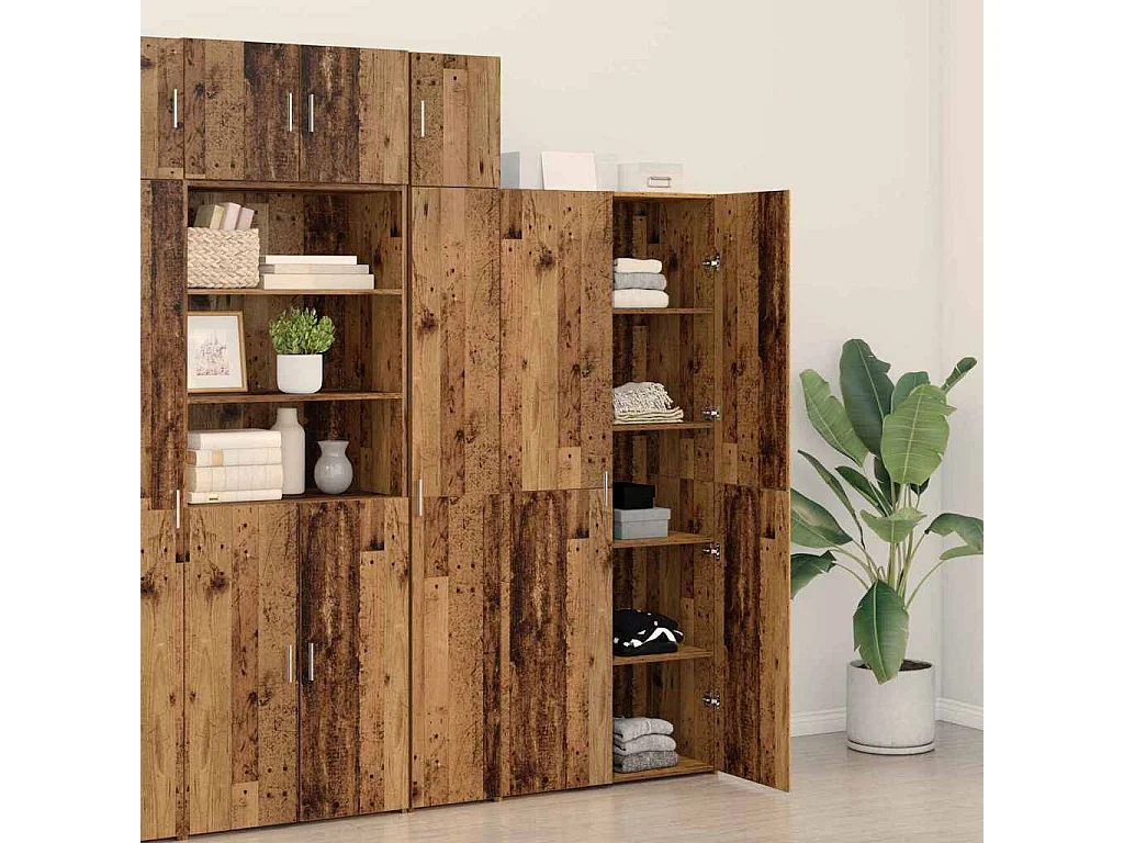 Buffet en Bois Ancien 40x42,5x185 cm Bois reconstitué