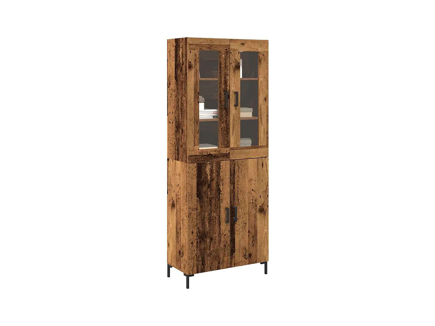 Buffet avec Cabinet Mur en Bois Ancien en Bois Aggloméré